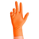 Heavy Duty Orange Disposable Nitrile Gloves