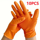 Heavy Duty Orange Disposable Nitrile Gloves