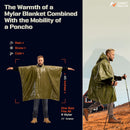 Emergency Water Proof Raincoat Aluminum Film Disposable Cold Insulation Rainwear Blanket