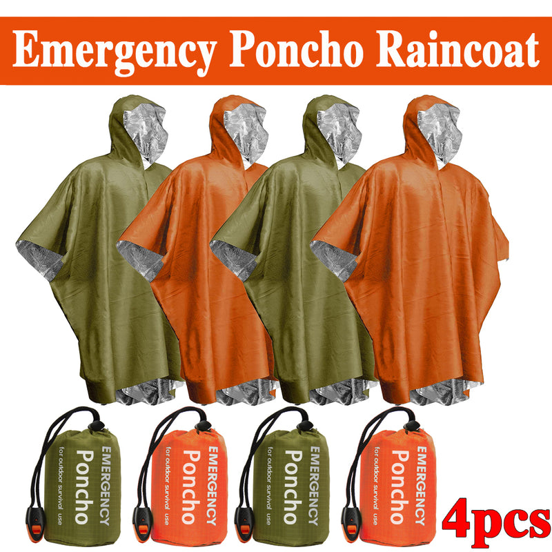 Emergency Water Proof Raincoat Aluminum Film Disposable Cold Insulation Rainwear Blanket