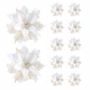 Christmas Glitter Artifical Flower Ornaments
