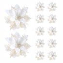 Christmas Glitter Artifical Flower Ornaments