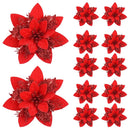 Christmas Glitter Artifical Flower Ornaments