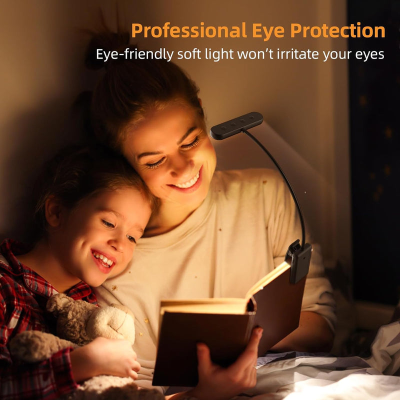 14 LEDs Book Light USB Rechargeable Flexible Easy Clip Reading Light