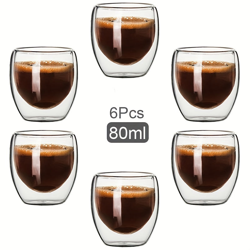 Heat Insulation Transparent Double Wall Glass Cup