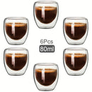 Heat Insulation Transparent Double Wall Glass Cup