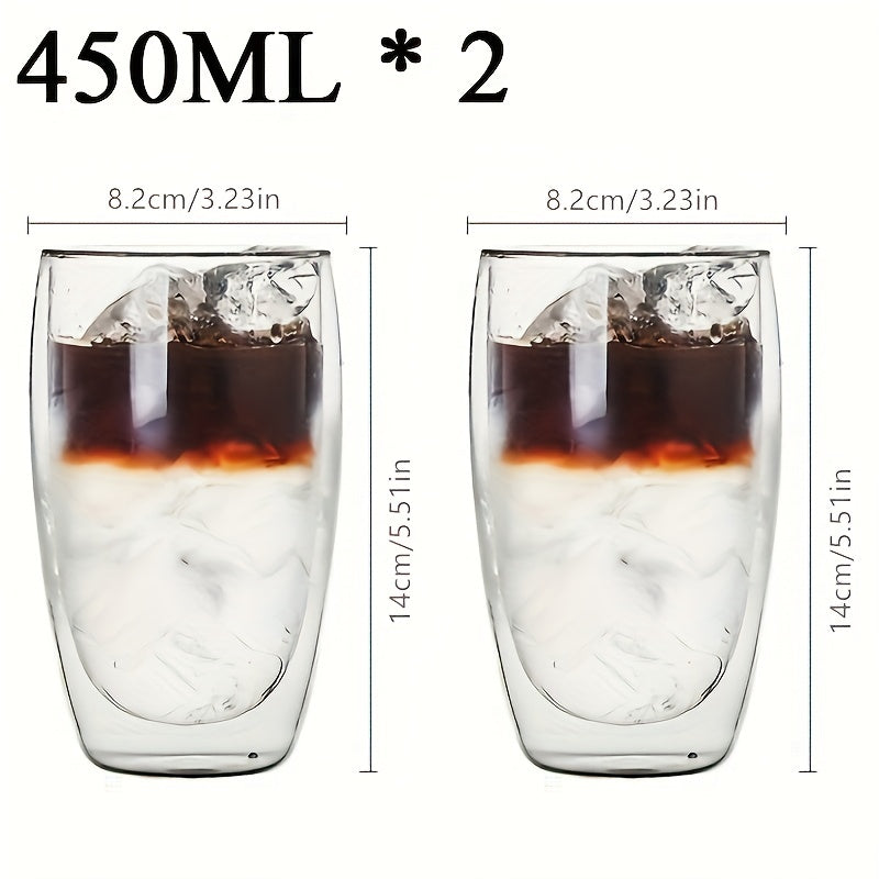 Heat Insulation Transparent Double Wall Glass Cup