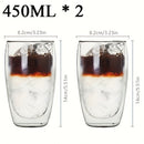 Heat Insulation Transparent Double Wall Glass Cup