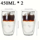 Heat Insulation Transparent Double Wall Glass Cup