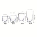 Heat Insulation Transparent Double Wall Glass Cup