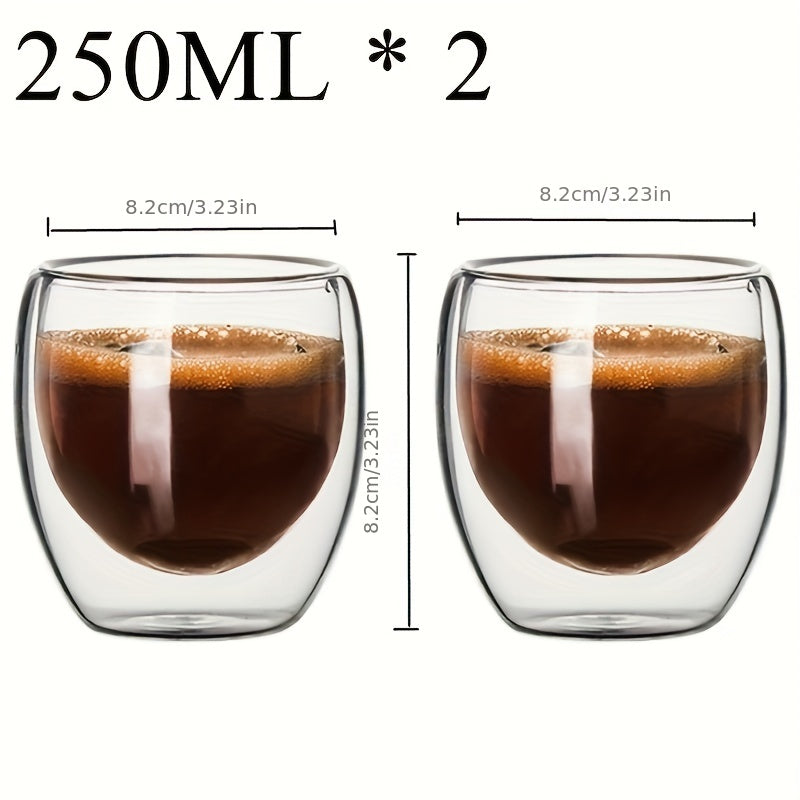 Heat Insulation Transparent Double Wall Glass Cup