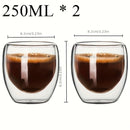 Heat Insulation Transparent Double Wall Glass Cup