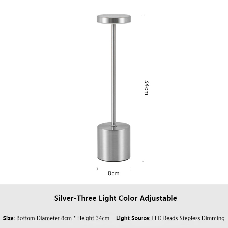 Rechargeable Sensor LED Table Lamp 3 Colors Adjustable Bedside Creative Ambient Light