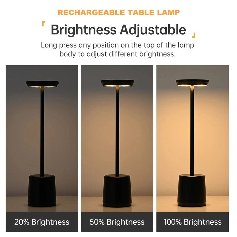 Rechargeable Sensor LED Table Lamp 3 Colors Adjustable Bedside Creative Ambient Light