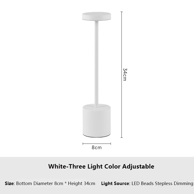 Rechargeable Sensor LED Table Lamp 3 Colors Adjustable Bedside Creative Ambient Light