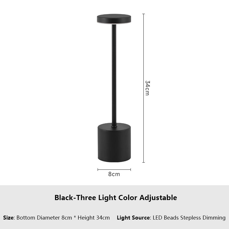 Rechargeable Sensor LED Table Lamp 3 Colors Adjustable Bedside Creative Ambient Light