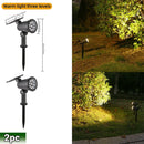 9 LED Solar Spot Lights Outdoor RGB Solar Landscape Lights