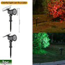 9 LED Solar Spot Lights Outdoor RGB Solar Landscape Lights