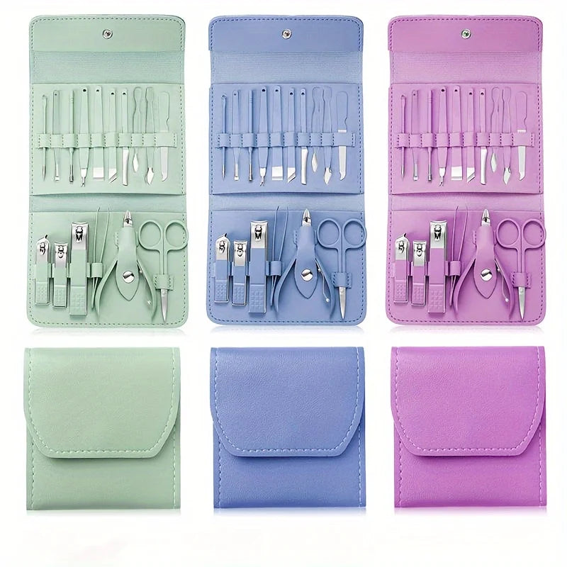 16pcs Professional Nail Clippers and Cuticle Nippers Set