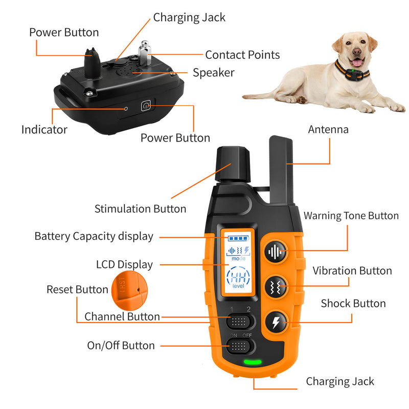 Remote Control Waterproof Pet Behavior Electric Dog Training Collar