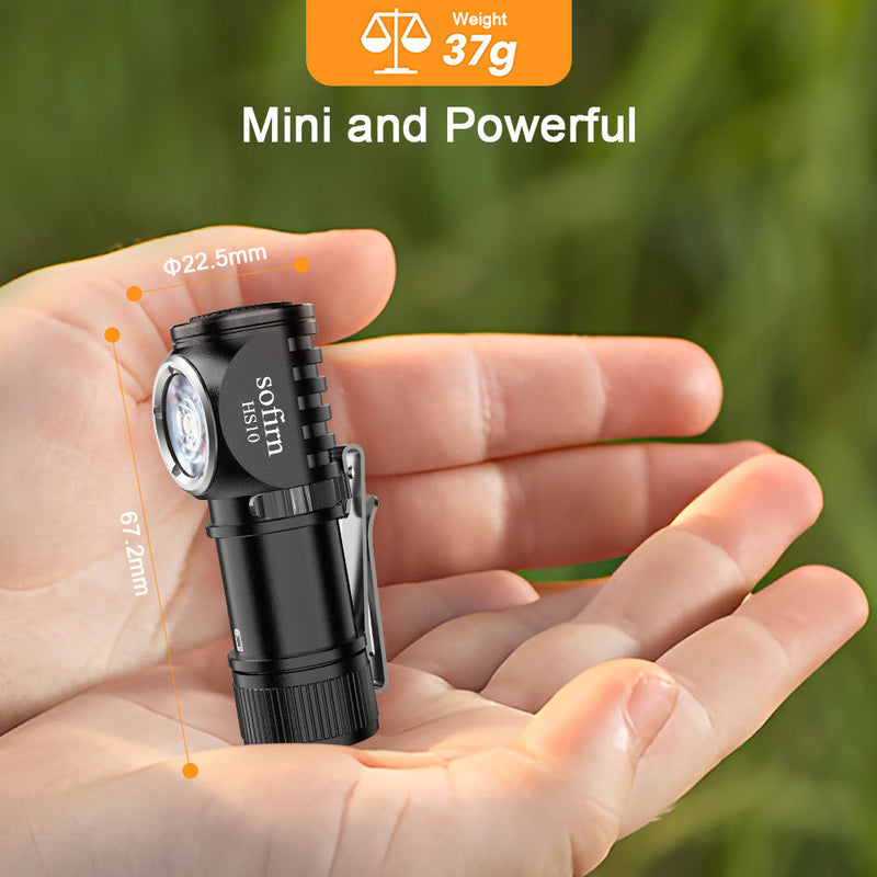 Rechargeable Mini Headlamp 1100LM LH351D 90CRI Angle Flashlight