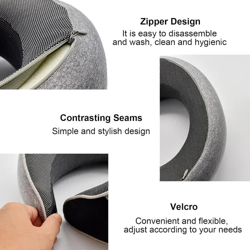 Travel Neck Support Memory Foam U-shaped Neck Pillow