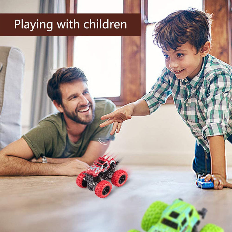 Inertial Rotation Power Pull Back Toy Car