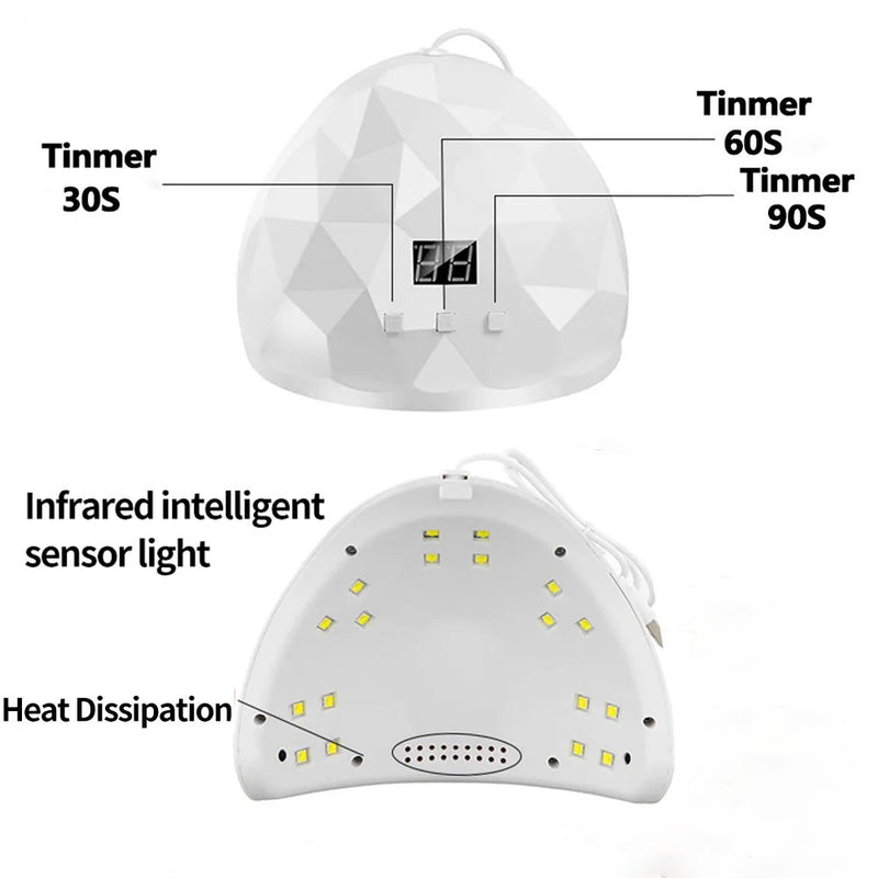 Eyes Protection UV Nail Polish Curing Dryer Home Salon Tool
