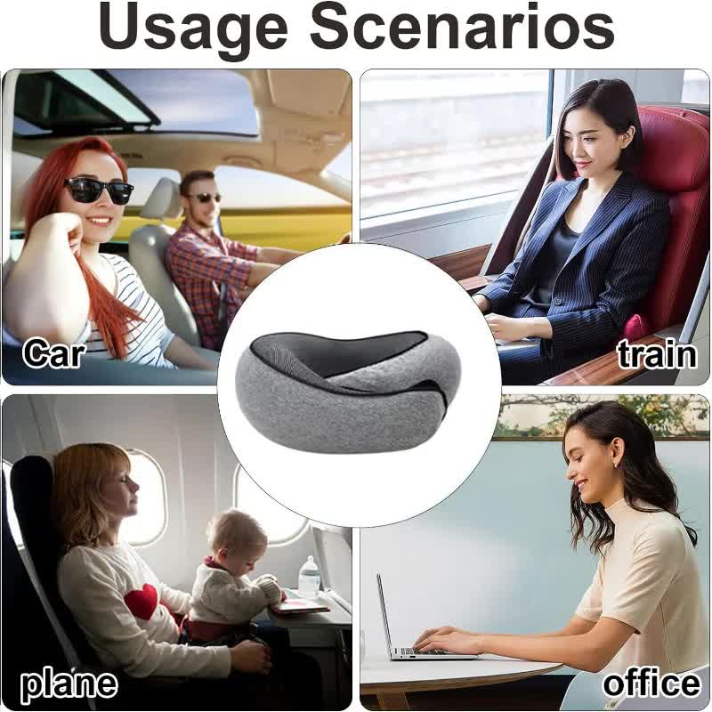 Travel Neck Support Memory Foam U-shaped Neck Pillow
