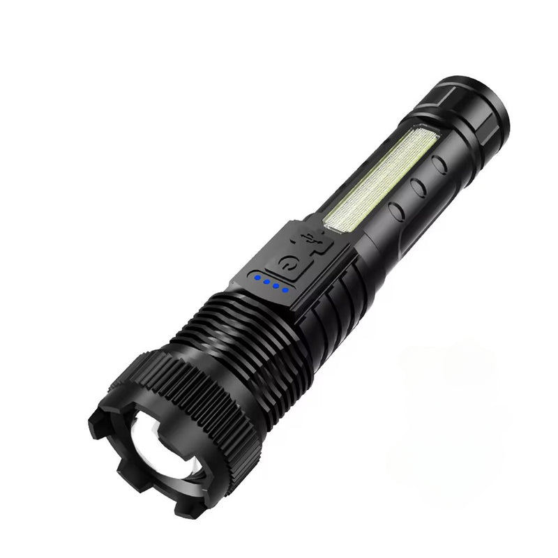 Rechargeable High Power Military Tactical Flashlight Telescopic Zoom Torch Lamp