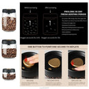 Coffee Beans Vacuum Sealed Tank Transparent Glass Food Storage Jars