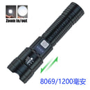 Rechargeable High Power Military Tactical Flashlight Telescopic Zoom Torch Lamp