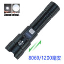 Rechargeable High Power Military Tactical Flashlight Telescopic Zoom Torch Lamp