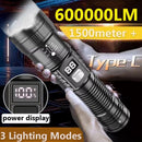 Rechargeable High Power Military Tactical Flashlight Telescopic Zoom Torch Lamp