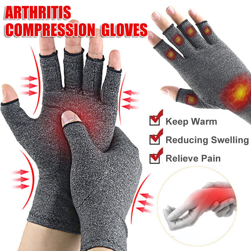 Relieve Hand Discomfort Fingerless Compression Gloves