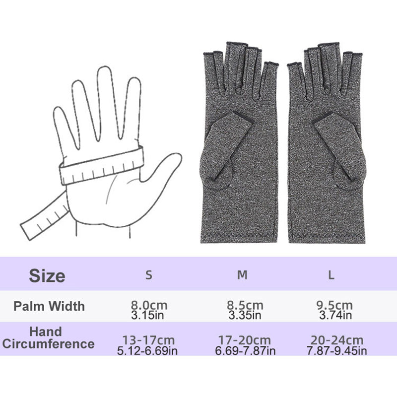 Relieve Hand Discomfort Fingerless Compression Gloves