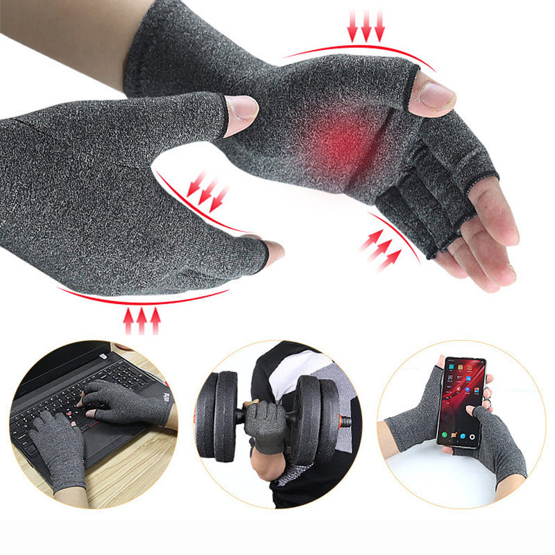Relieve Hand Discomfort Fingerless Compression Gloves