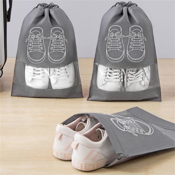 5pcs Non Woven Shoes Storage Bag Closet Organizer