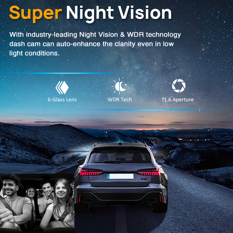 1080P WIFI Dual Camera Night Vision Dash Cam