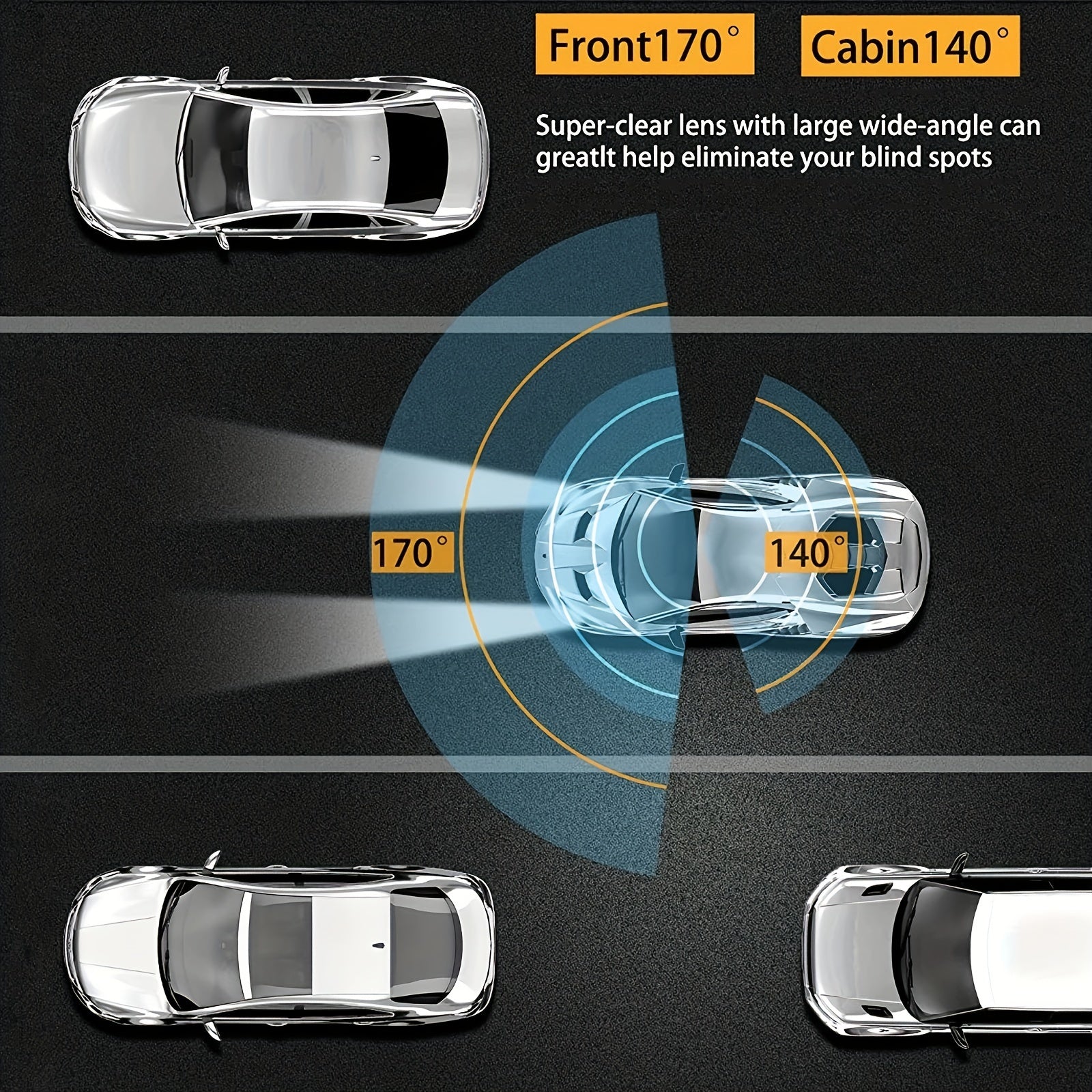 1080P WIFI Dual Camera Night Vision Dash Cam