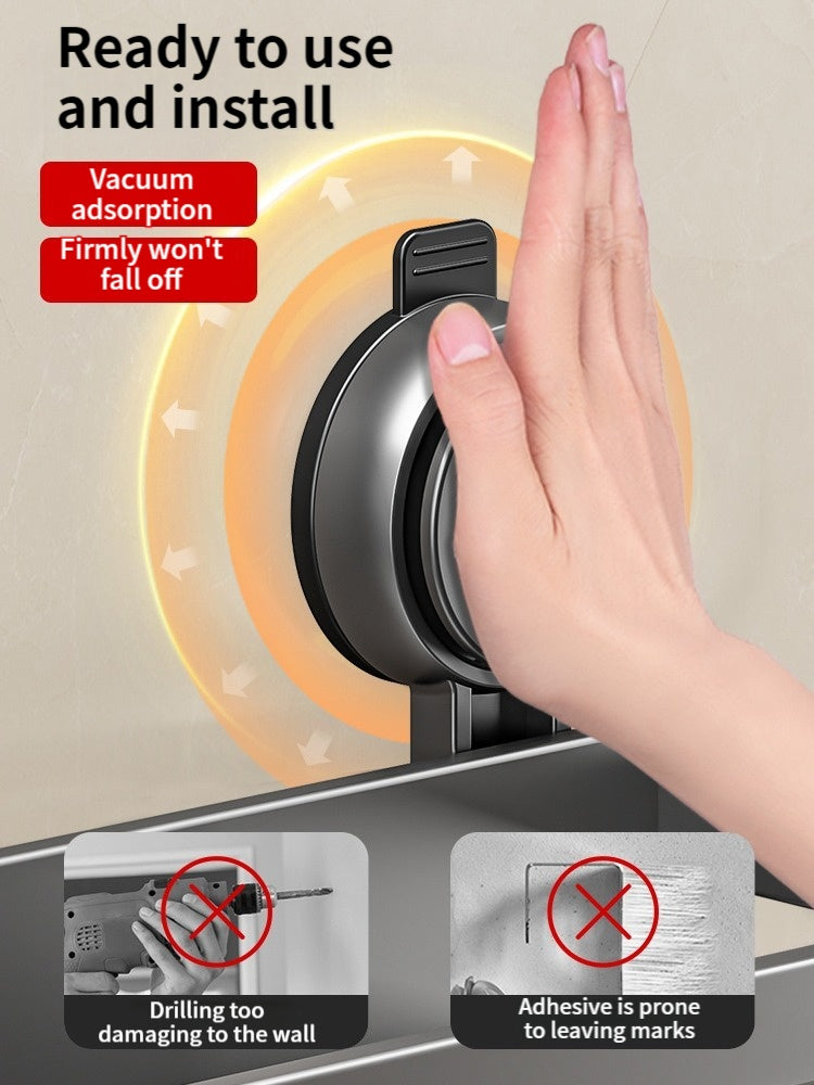 No Drill Suction Cup Bathroom Shelf Toilet Hanging Rack