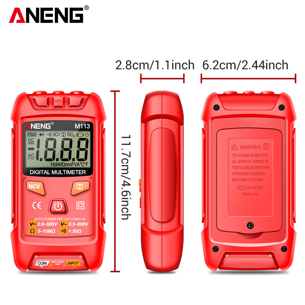 Digital AC/DC Voltage Meter Ohm NCV Measuring Mini Electricity Test Tool