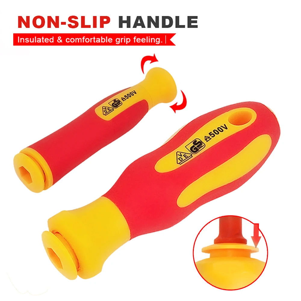 10Pcs Interchangeable Blade VDE Insulated Screwdriver Set