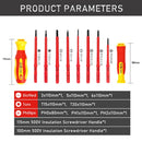 10Pcs Interchangeable Blade VDE Insulated Screwdriver Set