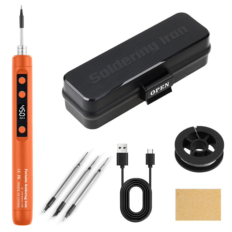 USB Soldering Iron Temperature Adjustable Mini Soldering Iron Set