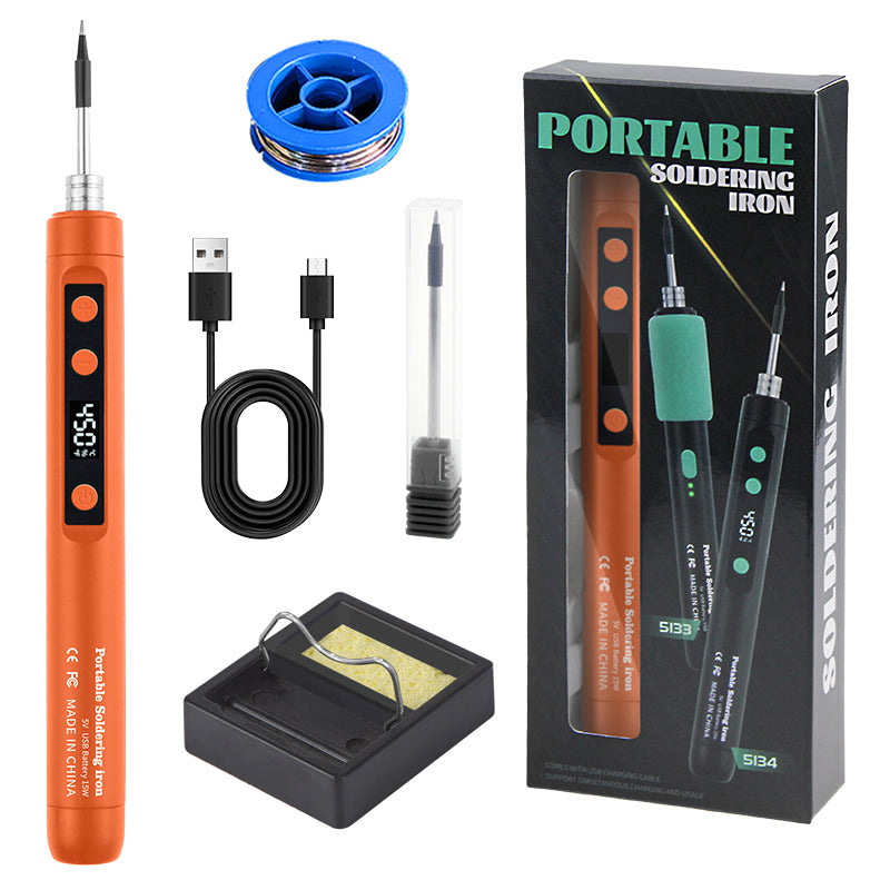 USB Soldering Iron Temperature Adjustable Mini Soldering Iron Set
