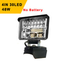 LED Portable Spotlights Cordless Outdoor Handheld Emergency Tool Light Fit Dewalt 18V Battery