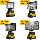 LED Portable Spotlights Cordless Outdoor Handheld Emergency Tool Light Fit Dewalt 18V Battery