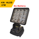 LED Portable Spotlights Cordless Outdoor Handheld Emergency Tool Light Fit Dewalt 18V Battery