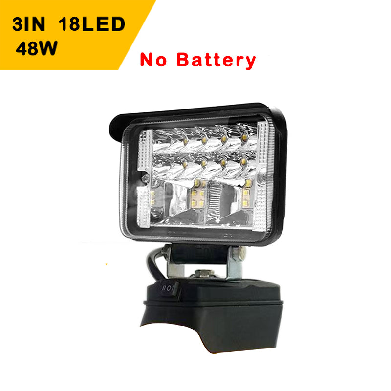 LED Portable Spotlights Cordless Outdoor Handheld Emergency Tool Light Fit Dewalt 18V Battery